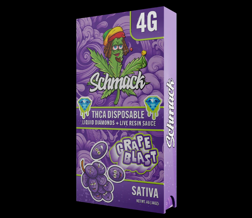 4 Gram Liquid Diamond THCa Disposable | Grape Blast - Sativa